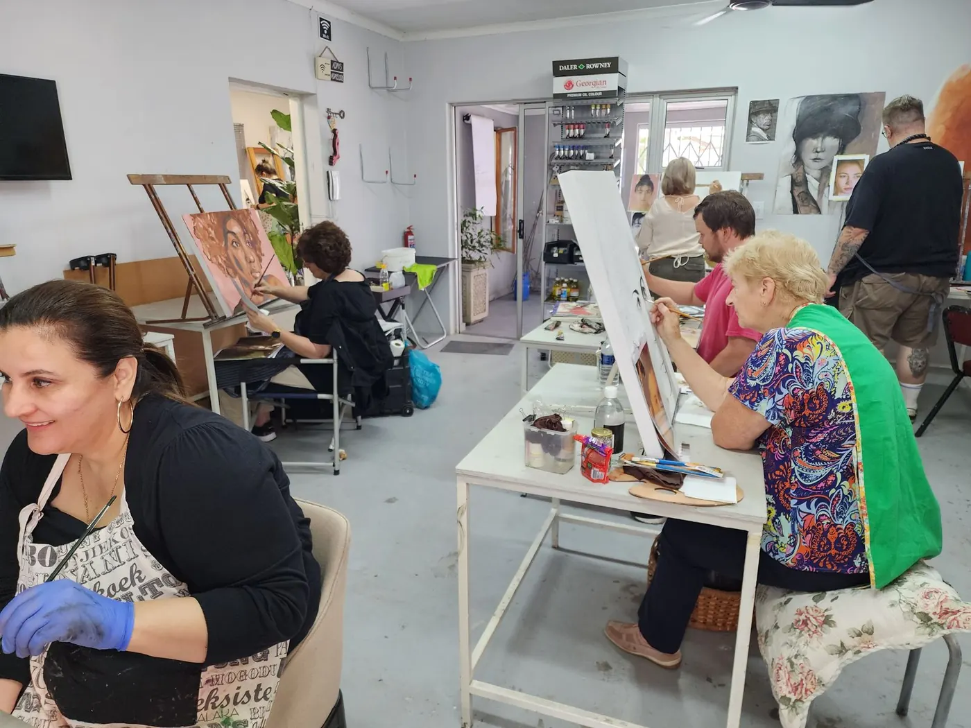 Art class in progress