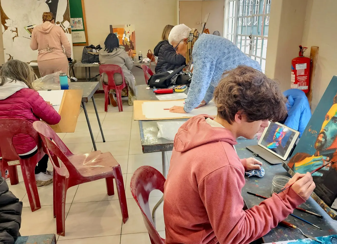 Students at work